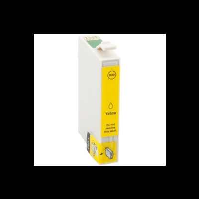 Cartucho de tinta amarela para impressora com etiqueta amarela