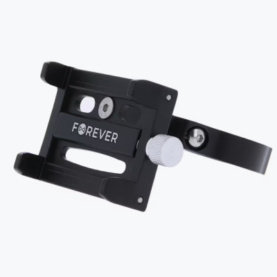 Suporte de telemóvel preto para bicicleta com texto FOREVER