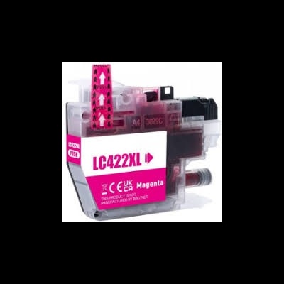 Cartucho de tinta magenta LC422XL em plástico transparente e rosa