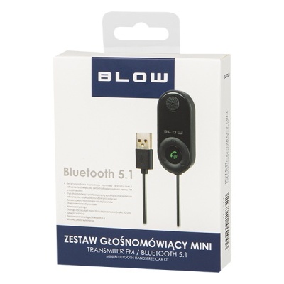 Embalagem de kit mãos-livres Bluetooth 5.1 BLOW para carro