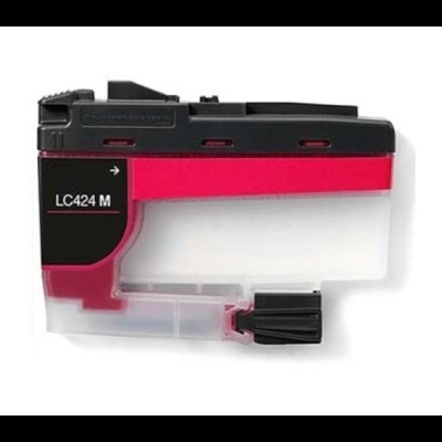 cartucho de tinta LC424 M preto e vermelho sobre fundo branco