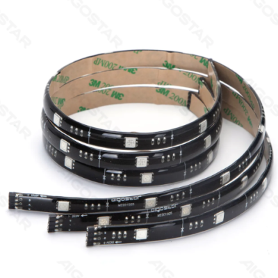Rolo de fita LED preta flexível com 3M adesivo