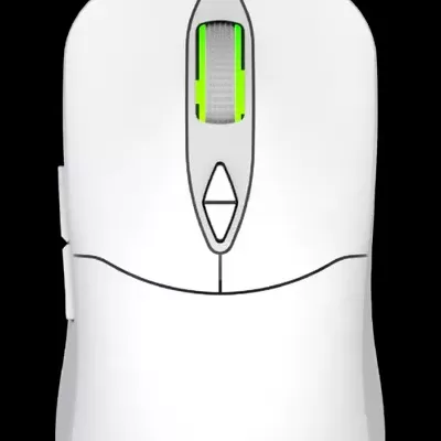 Rato de computador branco com logótipo colorido FANTECH