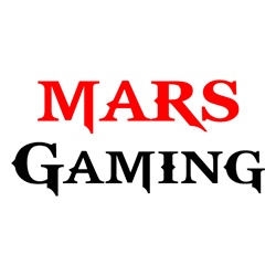 Logótipo Mars Gaming em vermelho e preto sobre fundo branco