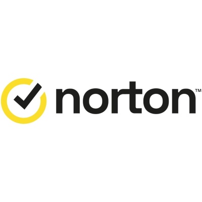 Logótipo da Norton com círculo amarelo e visto preto