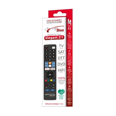 Comando universal Jolly line Elegante 2:1 com embalagem branca e vermelha