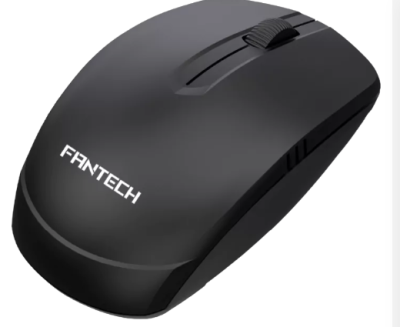 Rato de computador preto com a marca FANTECH visível