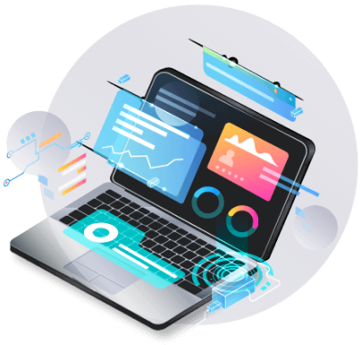 Computador portátil com interfaces gráficas digitais flutuantes