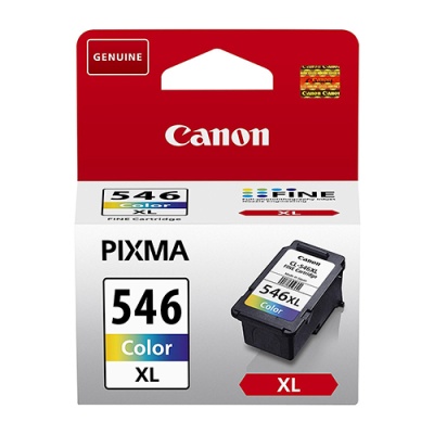 Cartucho de tinta Canon PIXMA 546 Color XL em embalagem