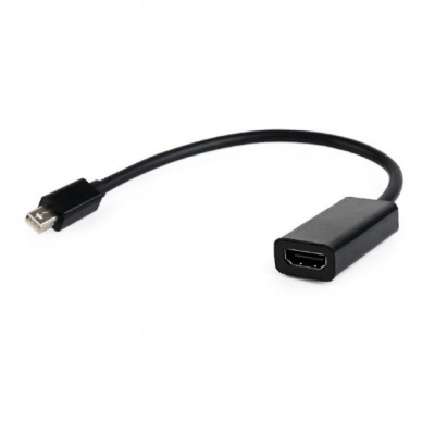 Cabo adaptador preto Mini HDMI para HDMI fêmea com cabo curto