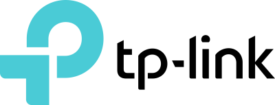 Logótipo da TP-Link em azul turquesa e preto
