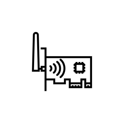Ícone de placa de rede wireless com antena