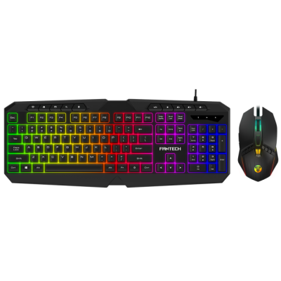 Teclado e rato gaming FANTECH com retroiluminação RGB e cabo USB