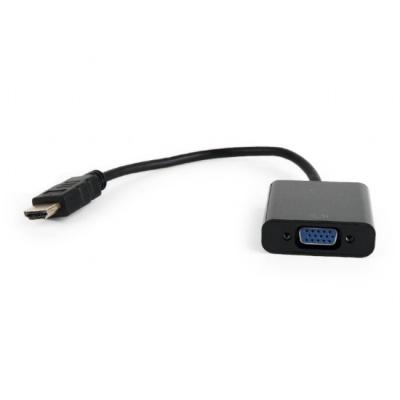 Adaptador USB tipo C para VGA preto com cabo