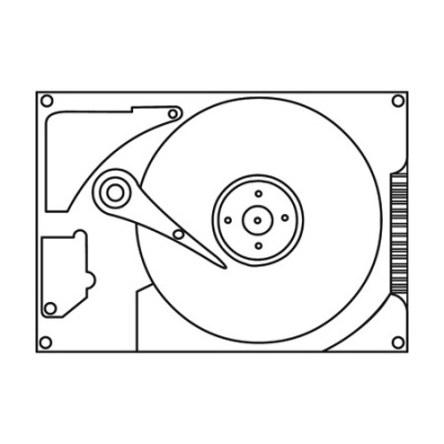 Diagrama esquemático de um disco rígido interno de computador