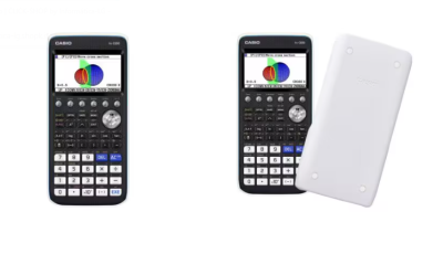 Calculadora científica Casio fx-CG50 com gráfico 3D no ecrã e tampa branca
