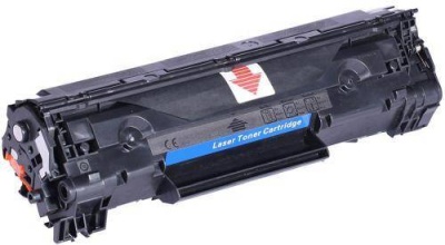 Cartucho de toner laser preto com etiquetas azul e branca