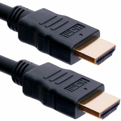 Dois cabos HDMI com conectores dourados e corpo preto