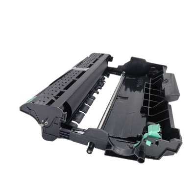 Componente de impressora preto com detalhes verdes