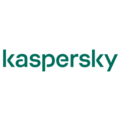 Logotipo Kaspersky em texto verde sobre fundo branco