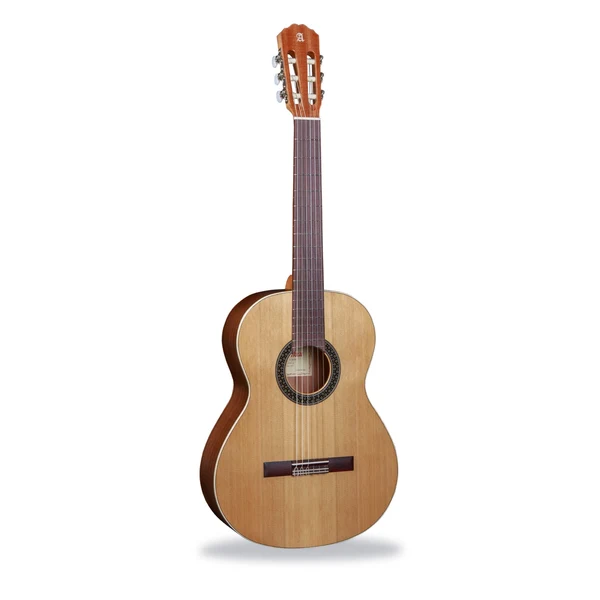 Guitarra Alhambra 1 CHT Guitarra clássica em madeira clara e escura com 6 cordas