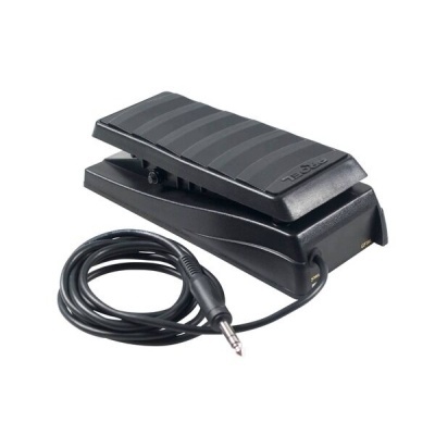 Pedal de expressão preto TECLP com cabo e conector jack