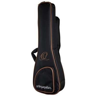 Estojo para guitarra ortegaguitars preto com detalhes castanhos