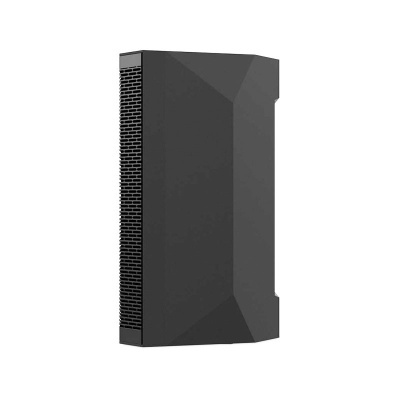 Unidade de CPU externa preta com grelha lateral
