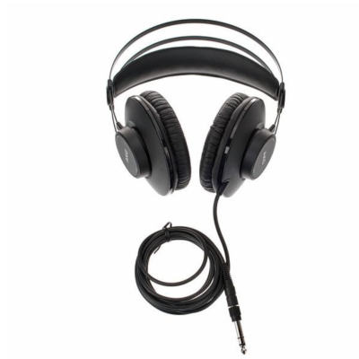 auscultadores pretos com fio e conector jack