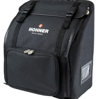 Mala preta para instrumento musical com texto HOHNER ENJOY MUSIC