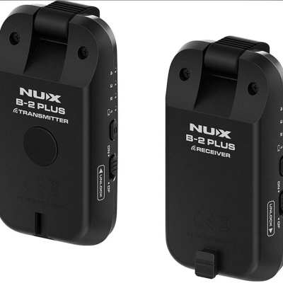Conjunto de transmissor e recetor eletrónicos NUX B-2 PLUS pretos
