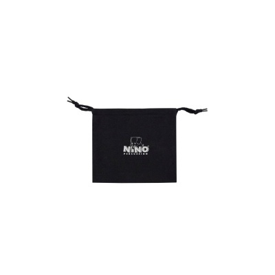 Saco preto com cordões e logotipo NINO PERCUSSION branco