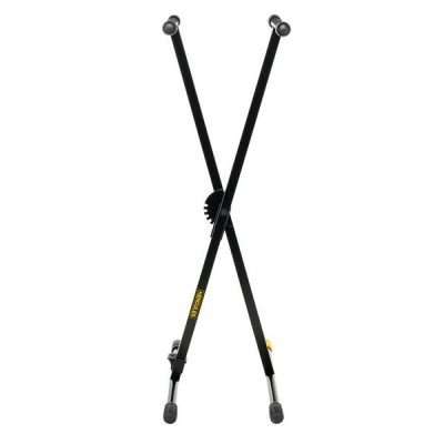 Suporte de teclas preto com ajuste central e etiqueta amarela