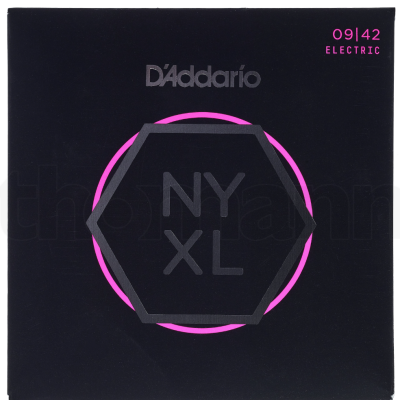 Embalagem preta de cordas para guitarra eléctrica DAddario NYXL 09|42 ELECTRIC