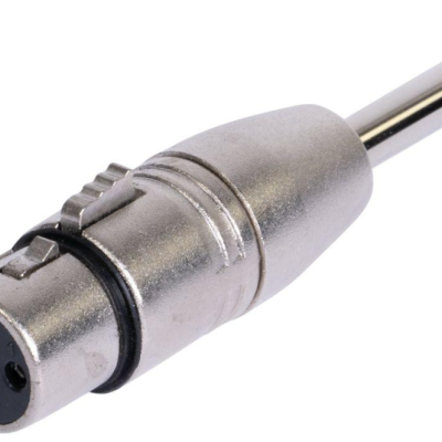 Adaptador de áudio XLR fêmea para jack 6,35 mm