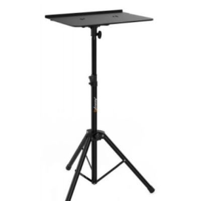 Suporte preto ajustável com tripé para equipamentos