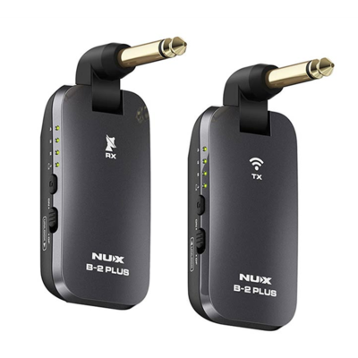 Conjunto de dois dispositivos NUX B-2 PLUS preto com conectores dourados