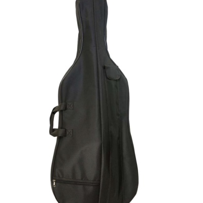Estojo preto para guitarra com bolsos e alças