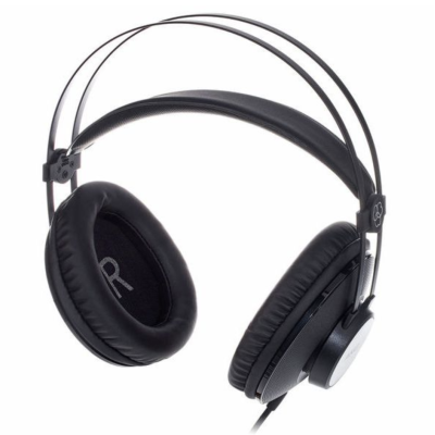 Auricular preto com almofadas acolchoadas e faixa acolchoada