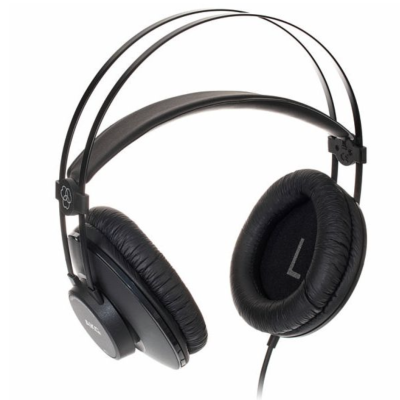 Auricular preto com almofadas almofadadas e arco duplo em metal fino.