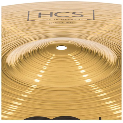 Prato musical dourado com texto HCS MADE IN GERMANY 18
