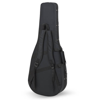 Capa preta para guitarra com alças acolchoadas e fecho