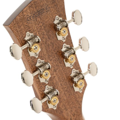 Cabeça de guitarra em madeira com tarraxas metálicas