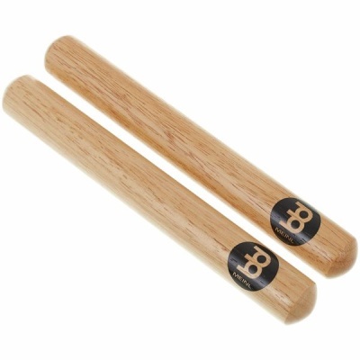 Par de baquetas de madeira clara com logo MEINL