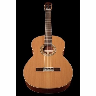 Viola clássica acústica de madeira clara com seis cordas