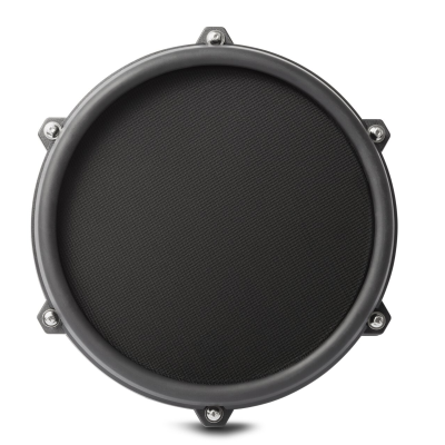 Alvo redondo de prática para bateria eletrónica com superfície negra texturizada