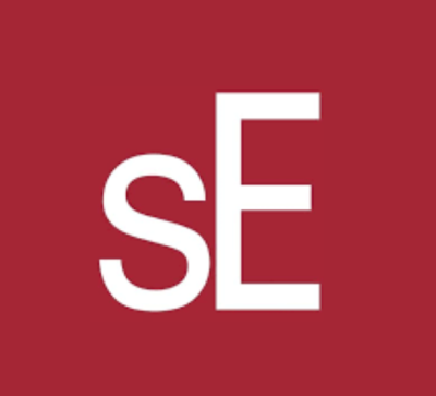 Letras 'sE' brancas sobre fundo vermelho