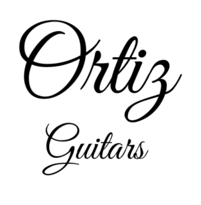 Logótipo Ortiz Guitars em fonte cursiva preta