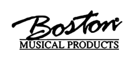 Logotipo Boston Musical Products preto em fundo branco