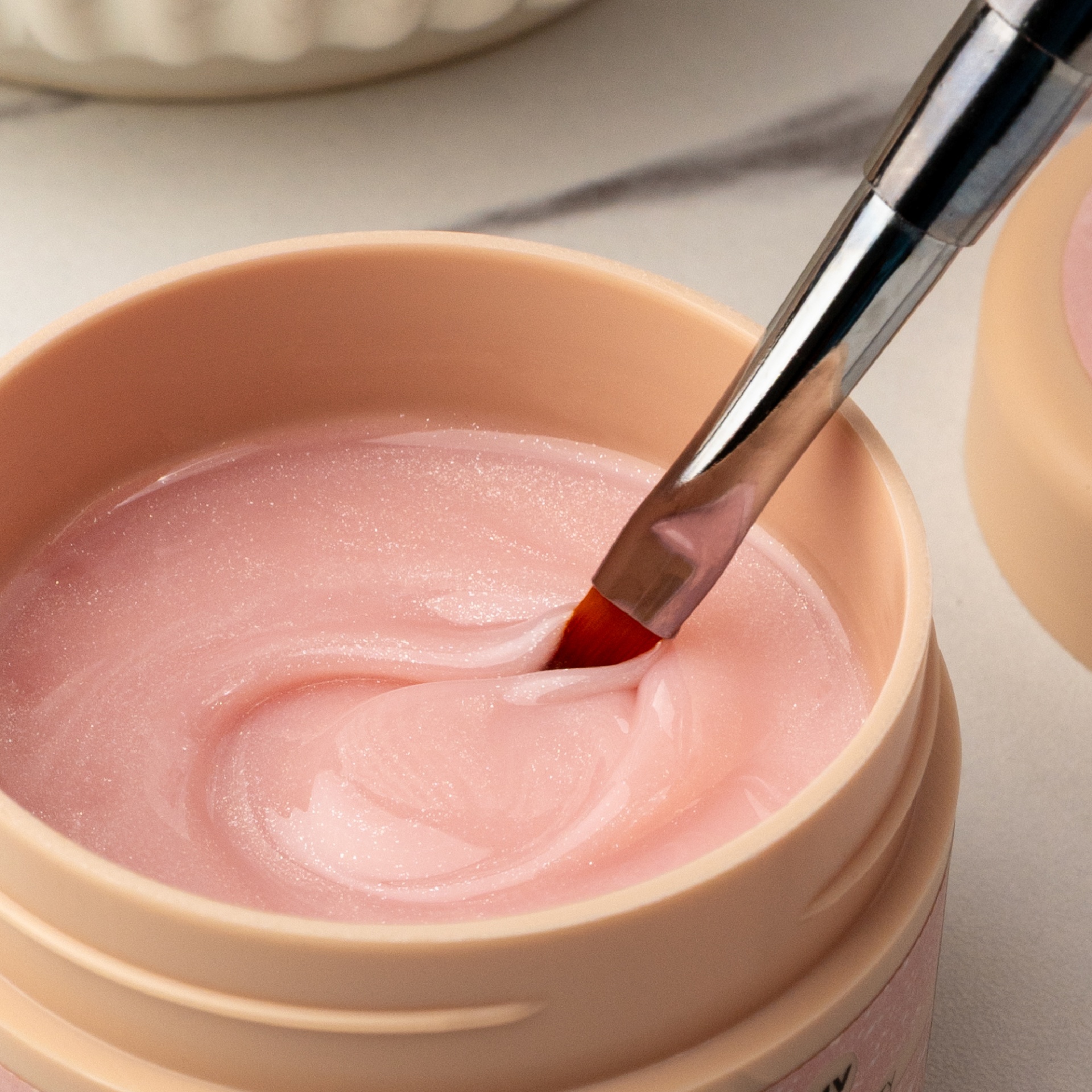 Builder Gel Shimmer INOCOS Nude Leitoso de Média Viscosidade 50g Builder Gel Shimmer INOCOS Nude Leitoso de Média Viscosidade 50g